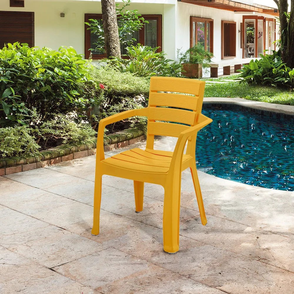 Silla Barú Trendy con Brazos Paga 12 Lleva 13 Aamarillo Mostaza