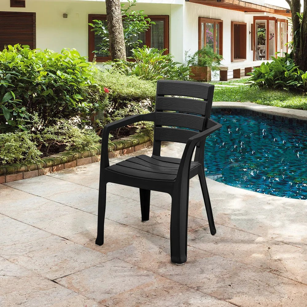 Silla Barú Trendy con Brazos Paga 12 Lleva 13 Negro
