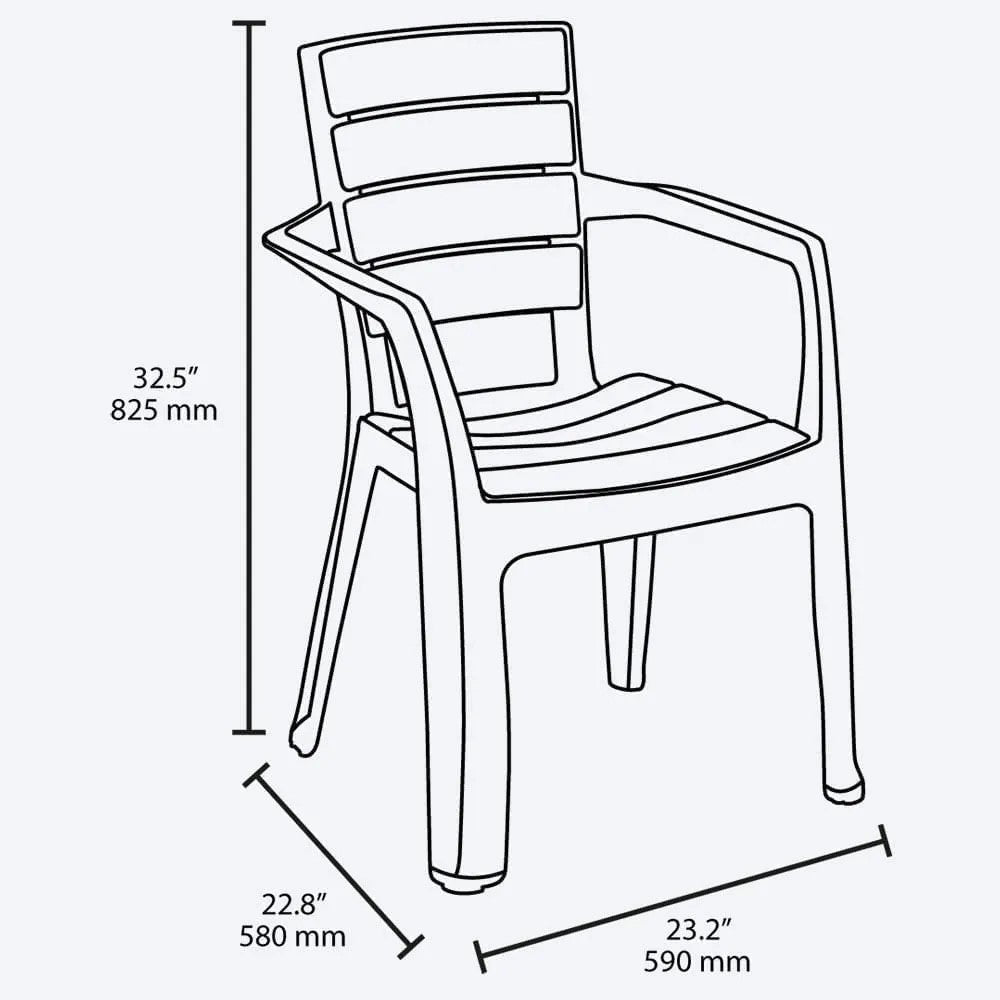 Silla Barú Trendy con Brazos Paga 12 Lleva 13 Negro