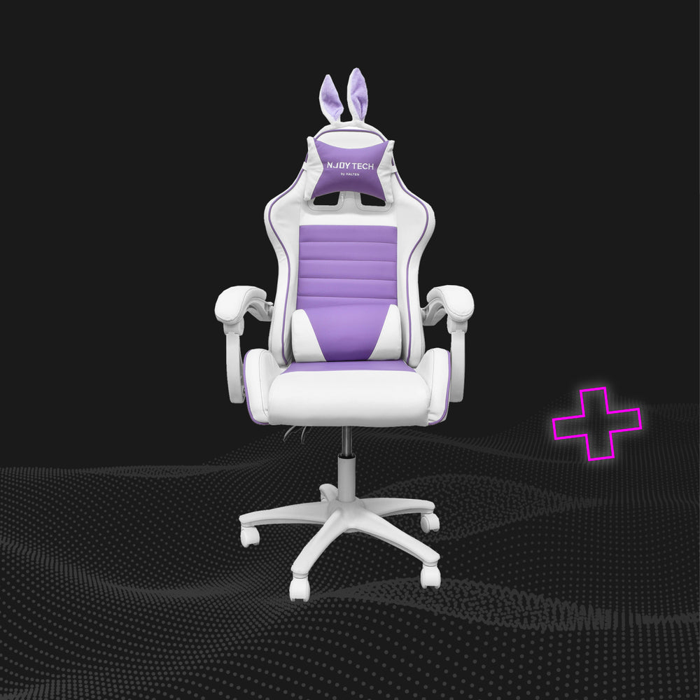 Silla Gamer Bunny Ergonómica Con Orejas, Blanco
