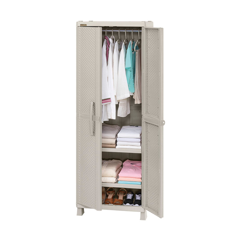 Armario Para Ropa Apariencia Rattan Taupe