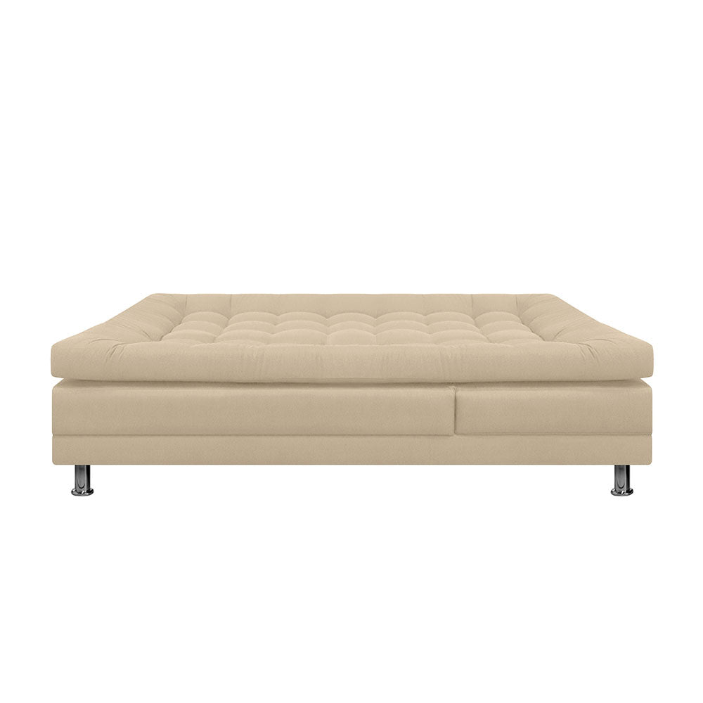 Sofa Cama Multifuncional Euro Con Brazos Antifluido, Color Beige