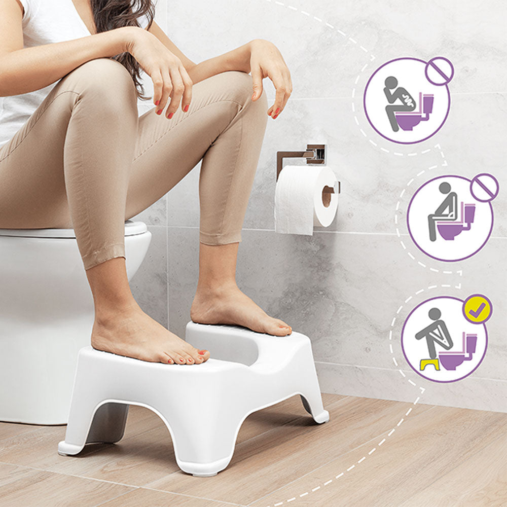 Butaco o Taburete para Ir al Baño Blanco