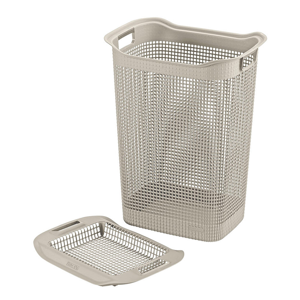 Cesta Para Ropa Linum Con Tejido Premium Taupe