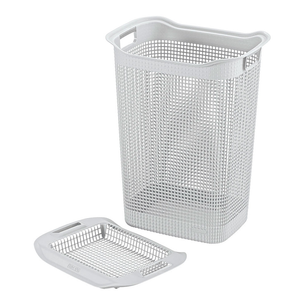 Cesta Para Ropa Linum Con Tejido Premium Gris Hielo
