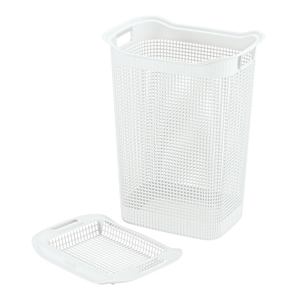 Cesta Para Ropa Linum Con Tejido Premium Blanco
