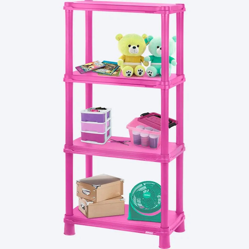 Estante Infantil de 4 Niveles 12" Rosado Fuerte