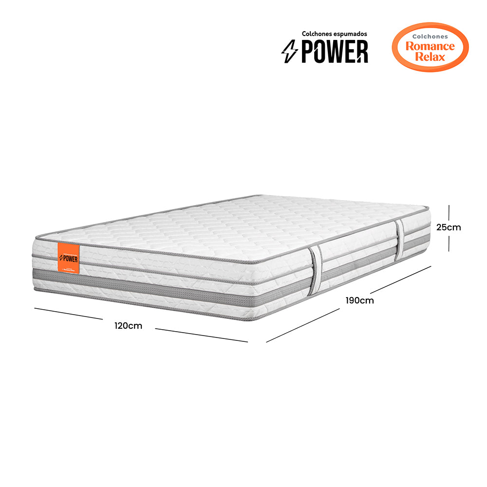 Colchón Power Clasico Medio 120X190X025, Semidoble