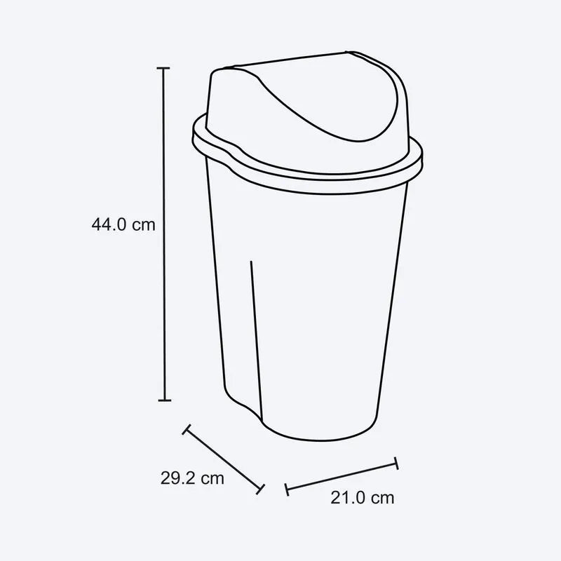Papelera Style Tapa Vaiven 10 Litros Blanco vm