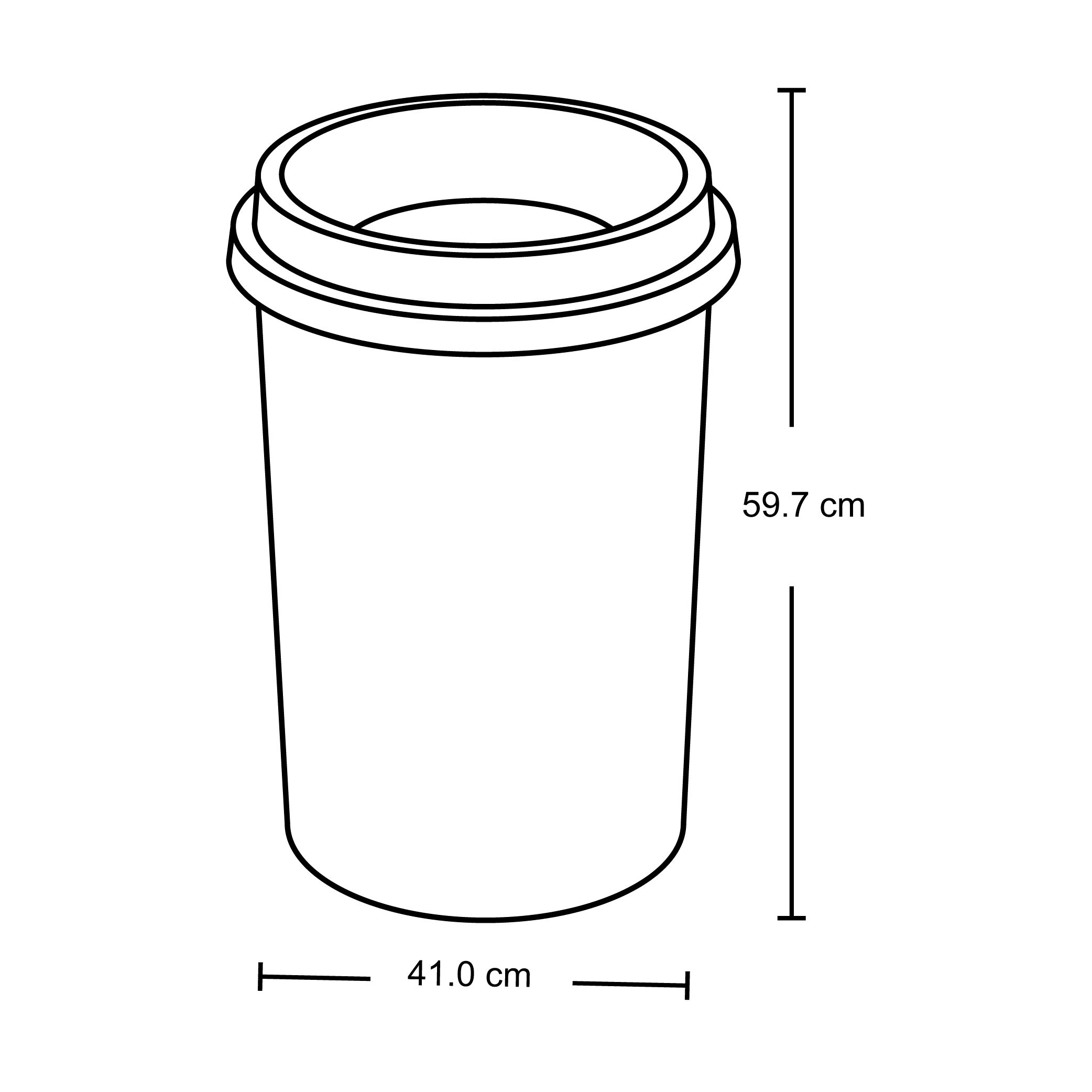 Papelera Style Tapa Vaivén 10 Litros Negro