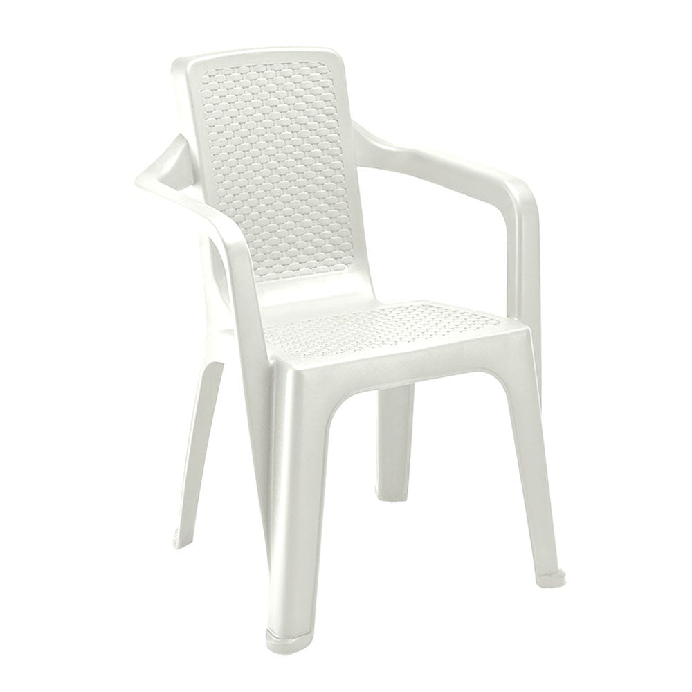 Silla Eterna con Brazos Blanco Arena