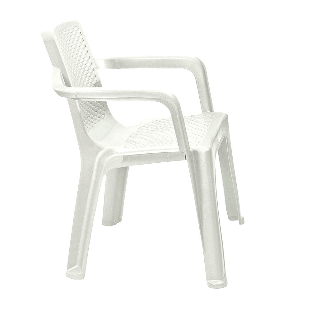 Silla Eterna con Brazos Blanco Arena