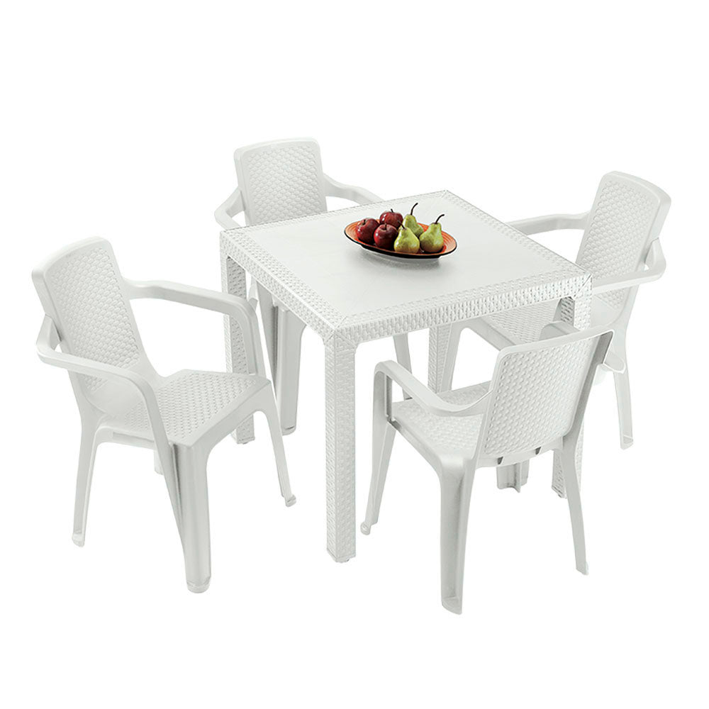 Silla Eterna con Brazos Blanco Arena