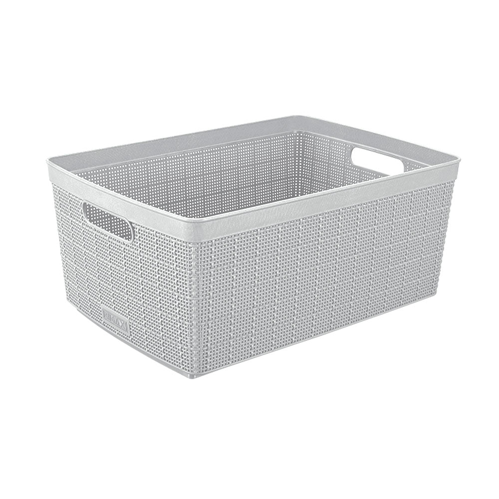 Canasta Fique 30 Litros Gris Hielo