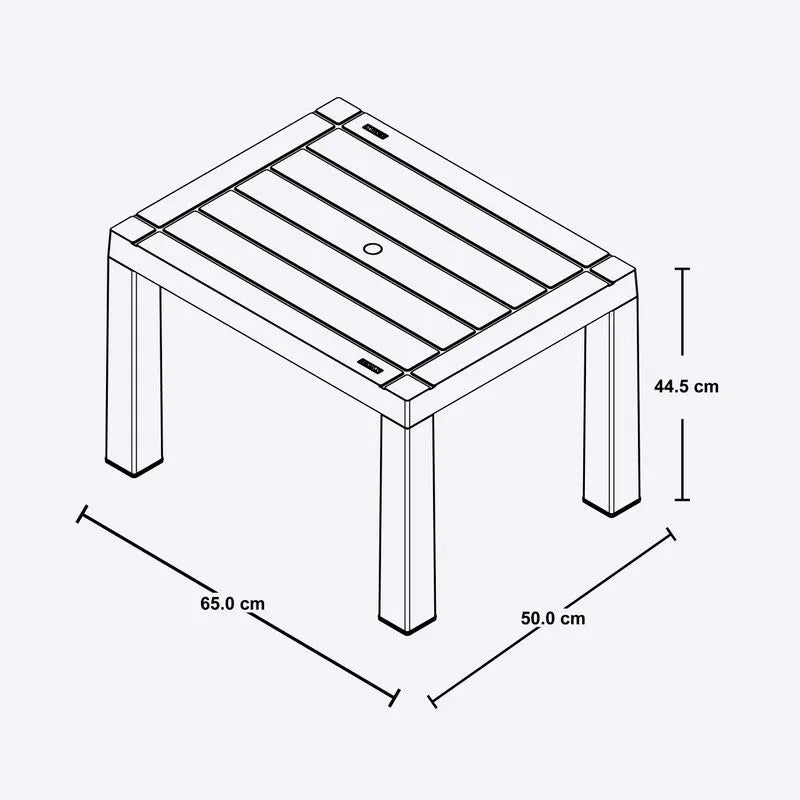 Mesa de Centro Rectangular Barú Taupe