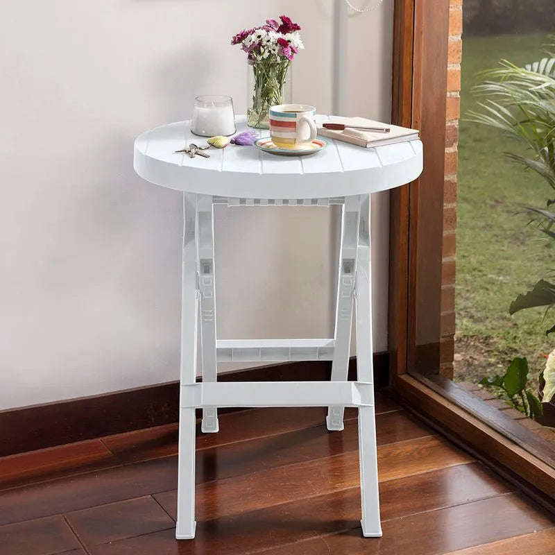 Mesa Plegable Redonda Barú Gris Hielo