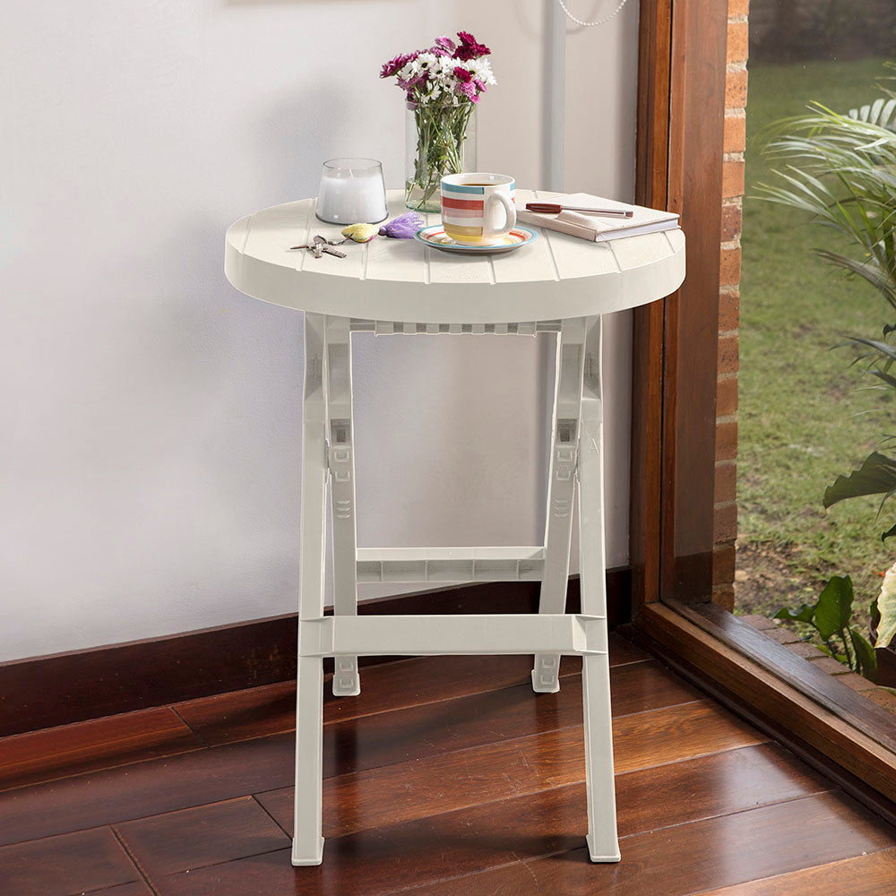 Mesa Plegable Redonda Barú Taupe
