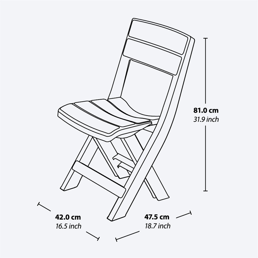 Silla Plegable Barú Gris Hielo
