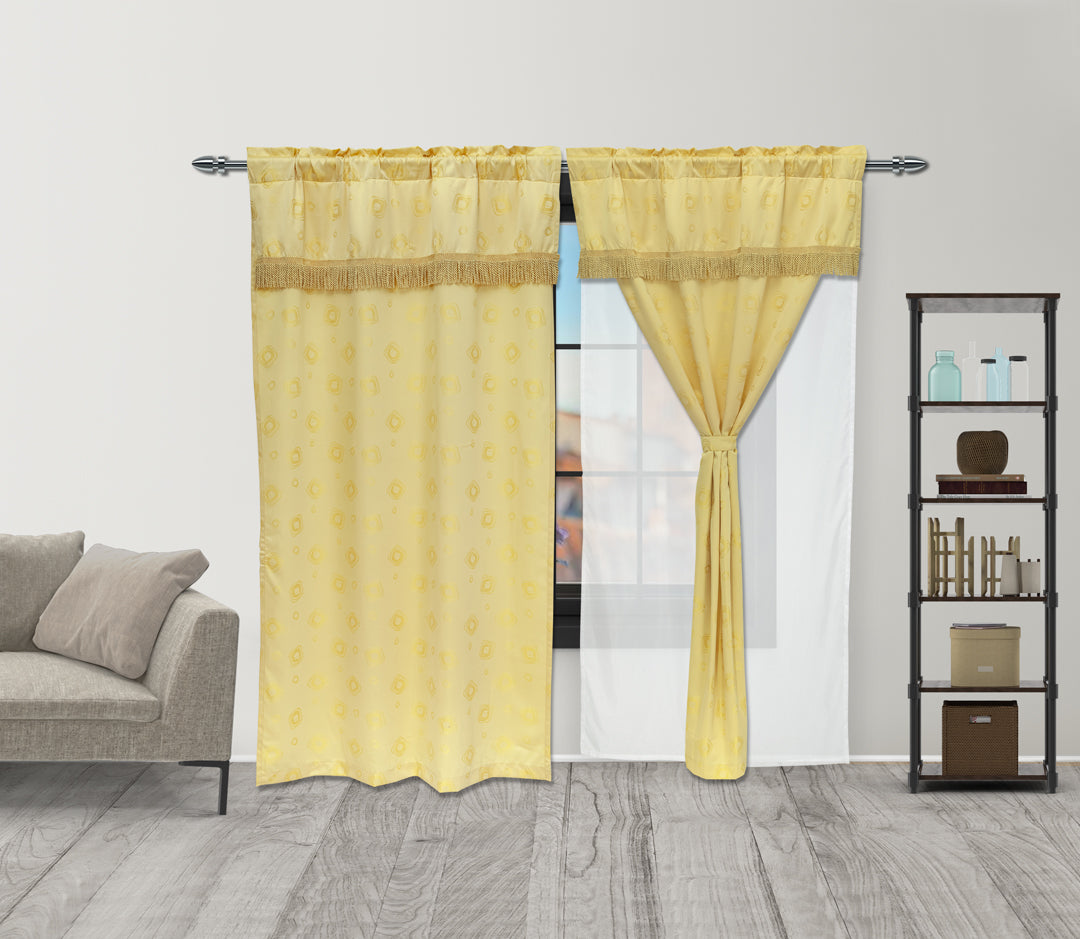 Cortina Fleco Grueso Camel 2,60 X 2,20 Aprox.