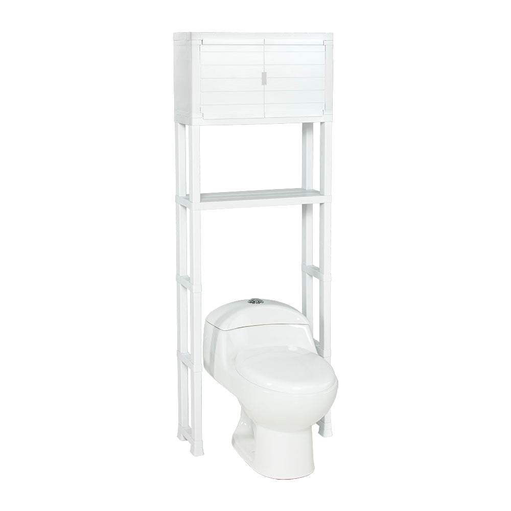 Estante Organizador con Puertas para Baño Blanco