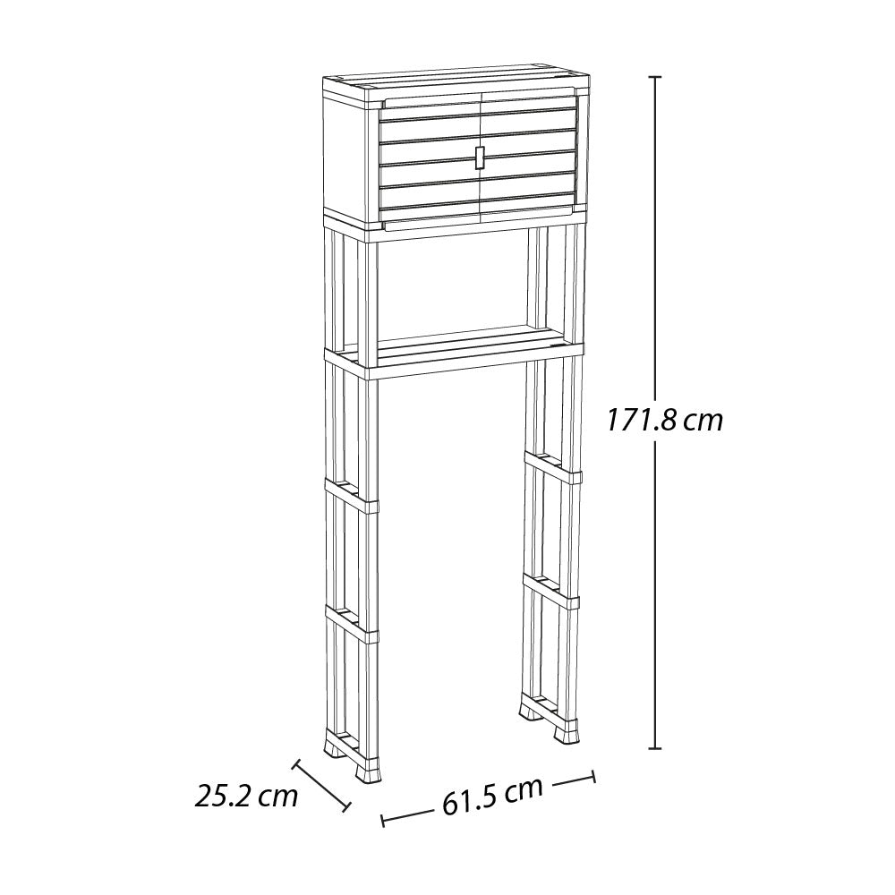 Estante Organizador con Puertas para Baño Blanco