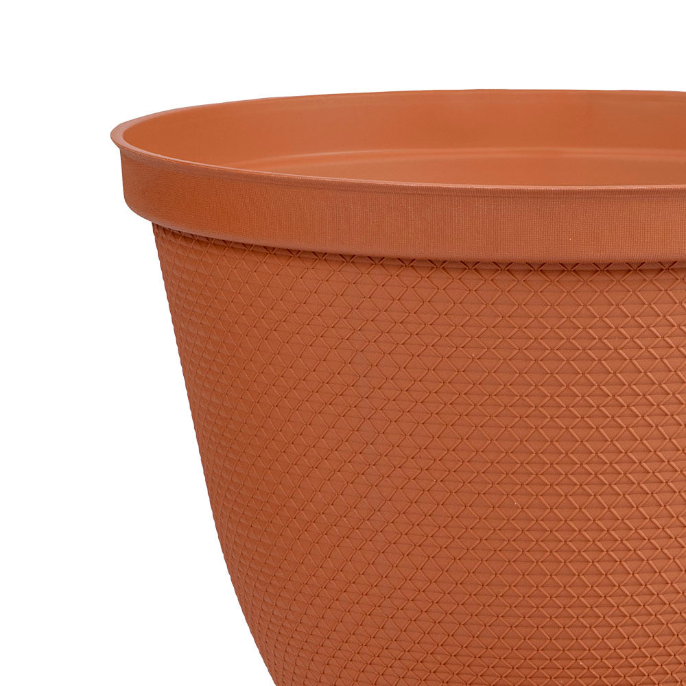 Matera Redonda Rafia 35 cm con Plato Terracota