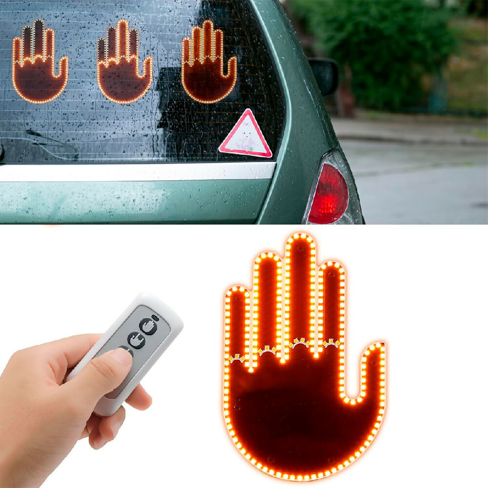 Letrero Luz Led Gestos Mano Carro Señal de Coche PTZ-2-5 1