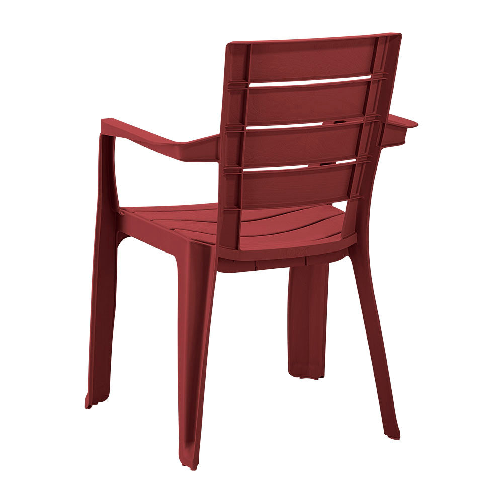 Silla Barú con Brazos Rojo Merlot