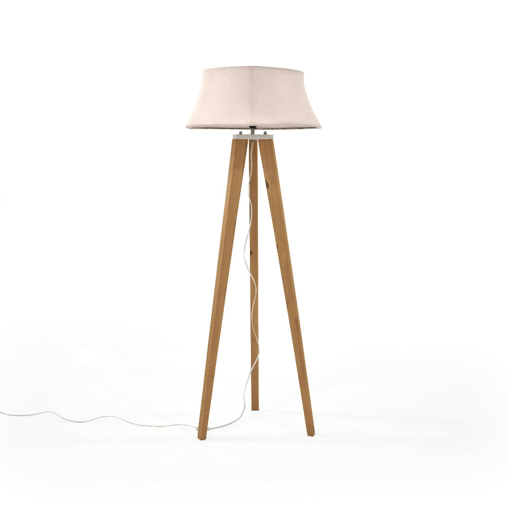Lampara de Piso Reims 55x55x155 cm Caoba Champagne