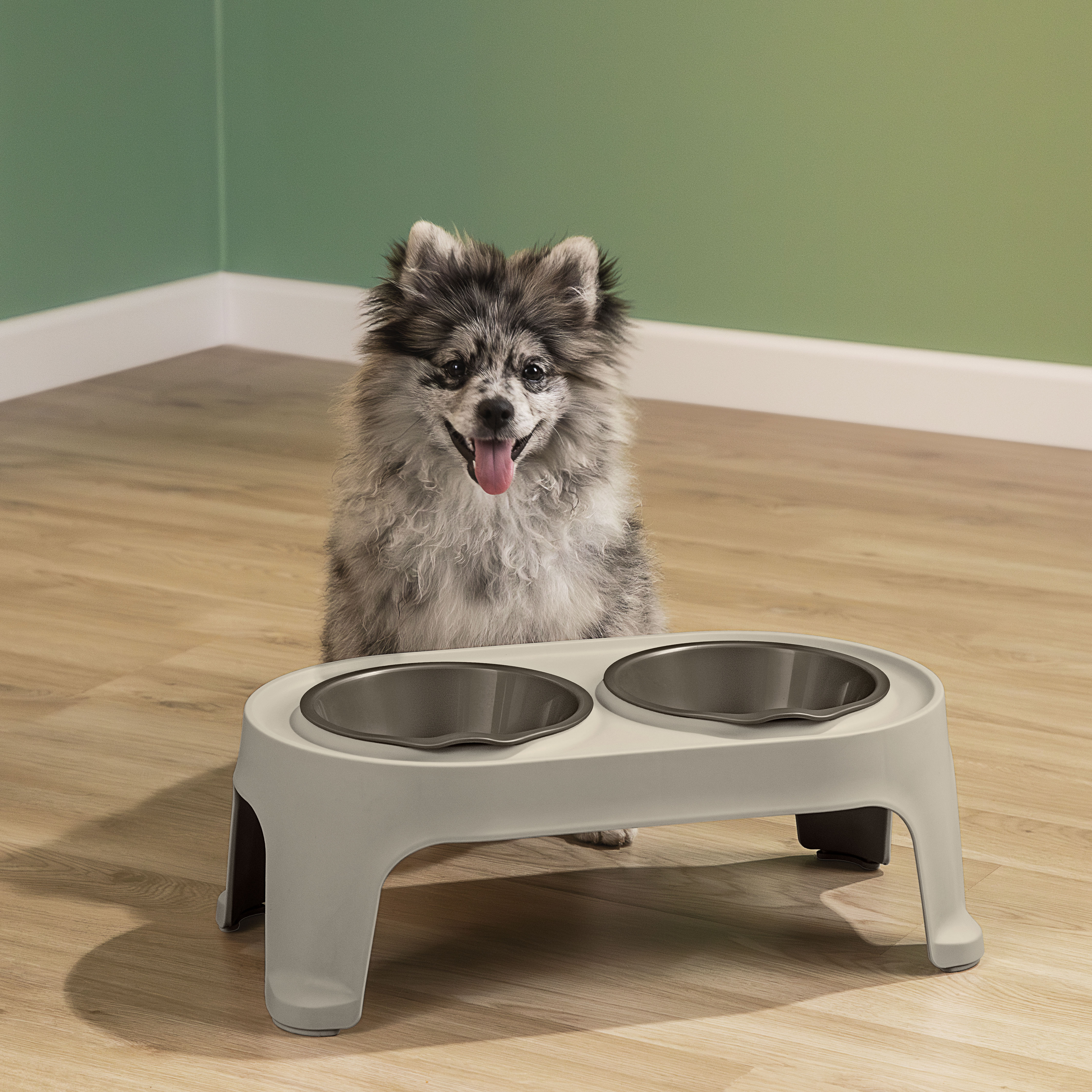 Comedero Alto para Perros Small Taupe