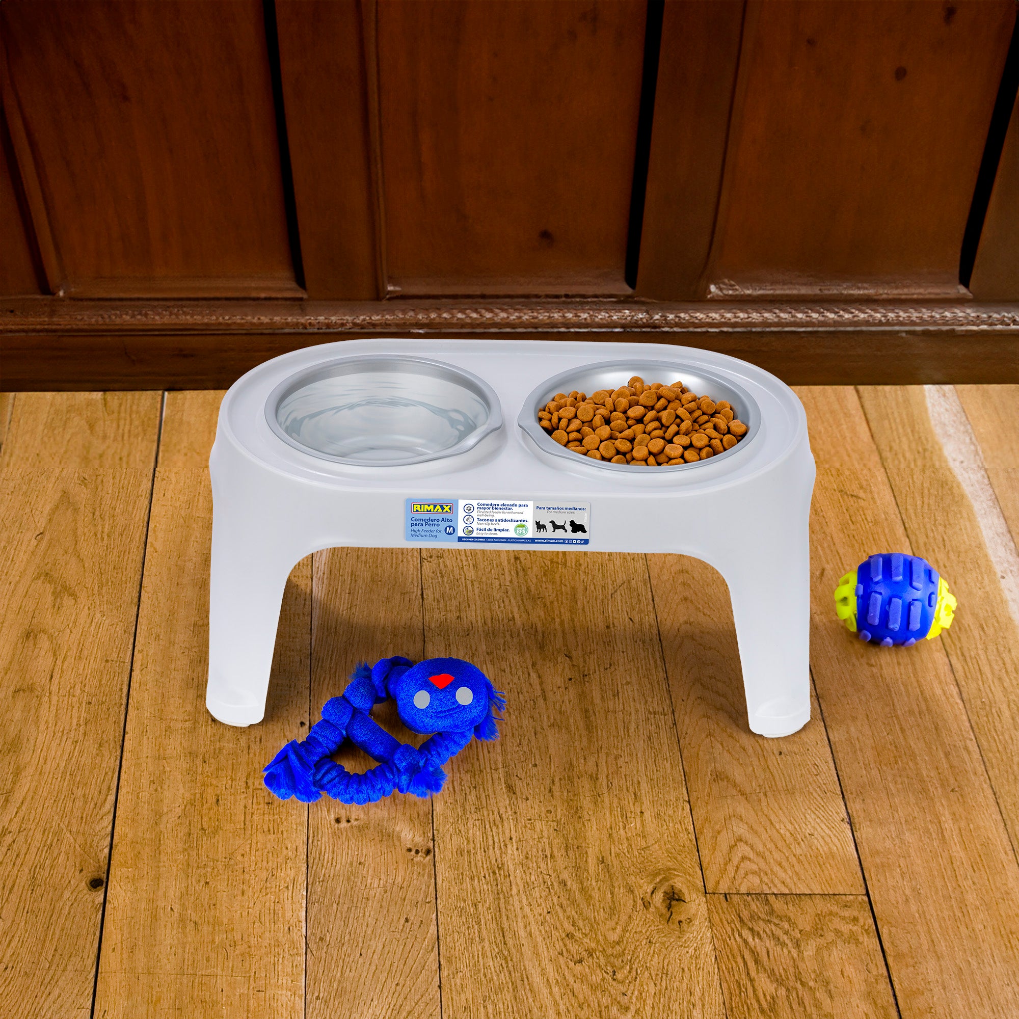 Comedero Alto para Perros Medium Gris Hielo