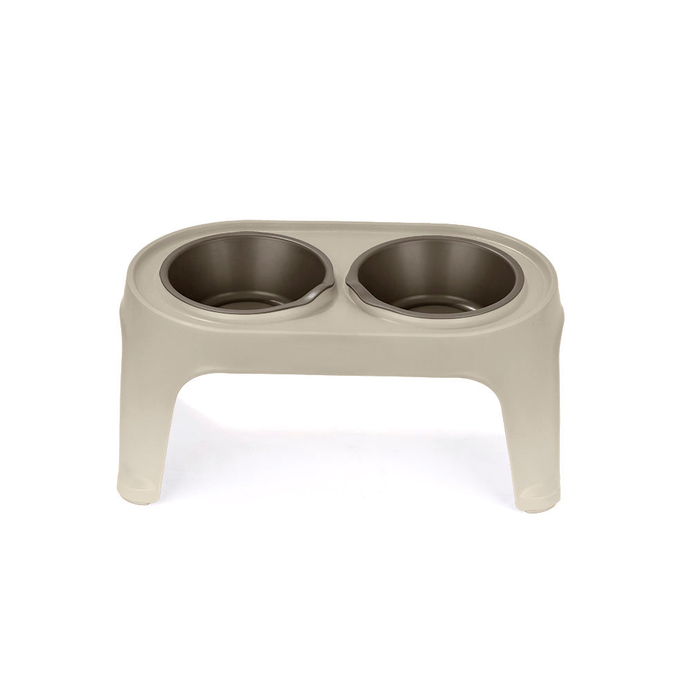 Comedero Alto para Perros Medium Taupe