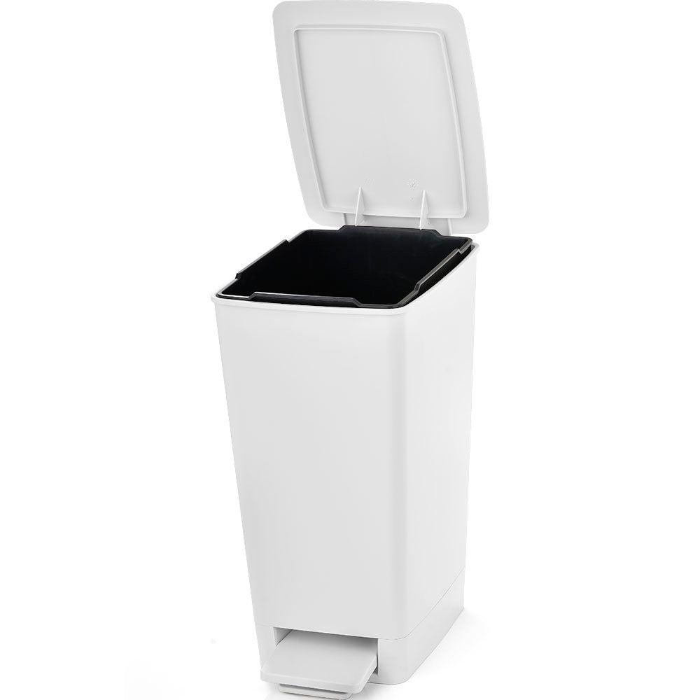 Basurero Pedal Slim 8 Litros Blanco