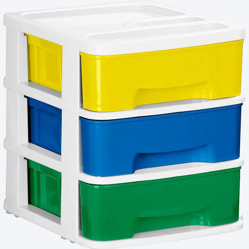 Gavetero Pequeño con 3 Gavetas Tricolor niño