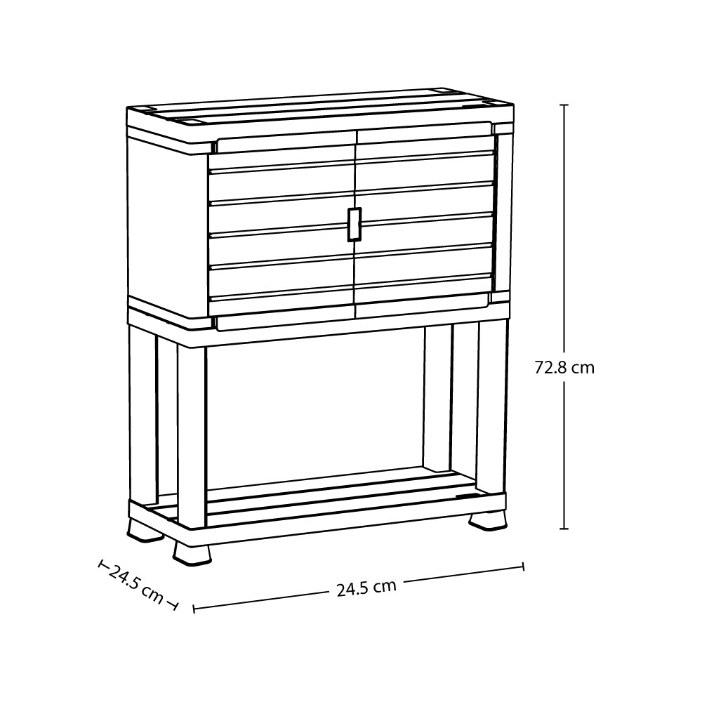 Mueble Organizador Gris Hielo