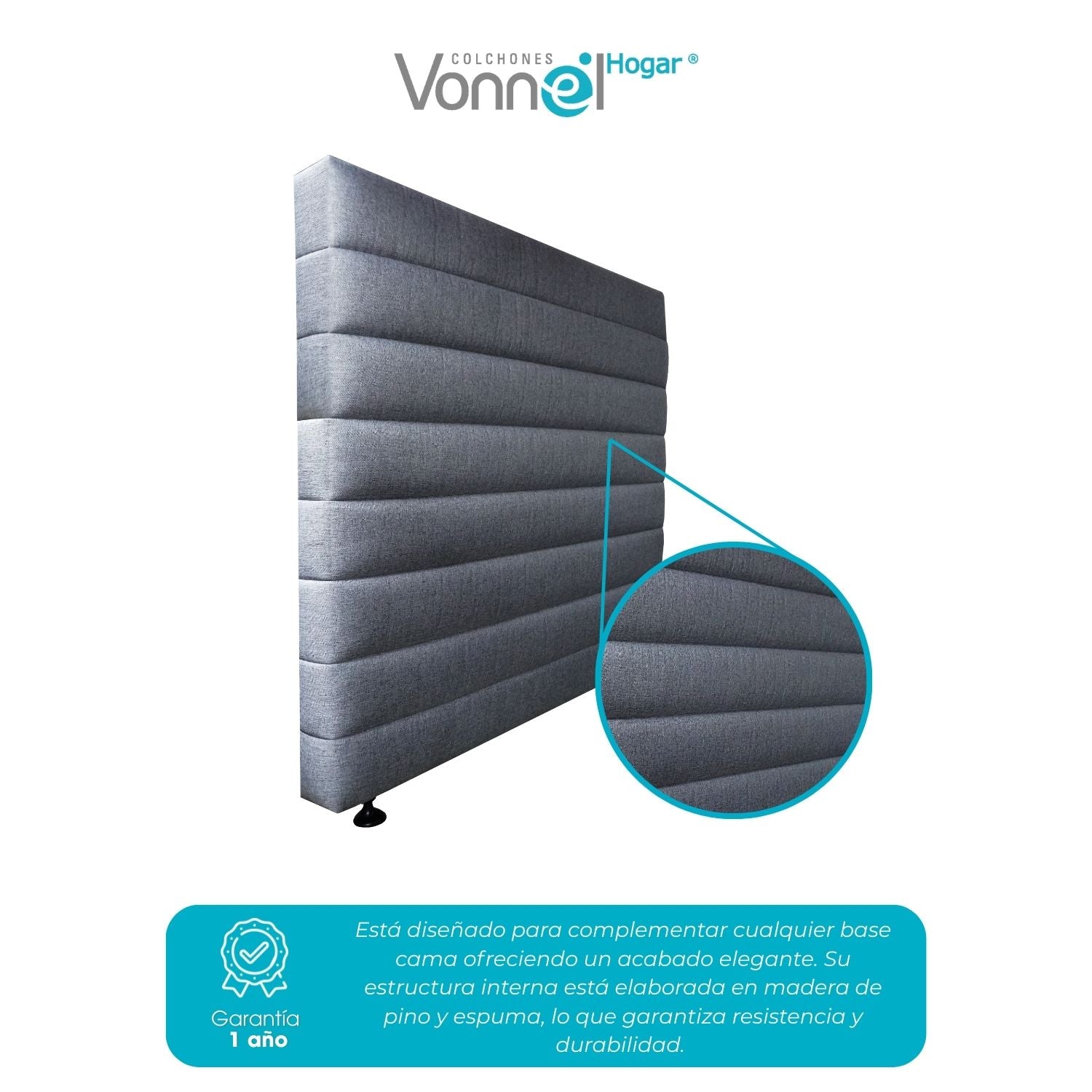 Espaldar Frontera 140x130, Plata