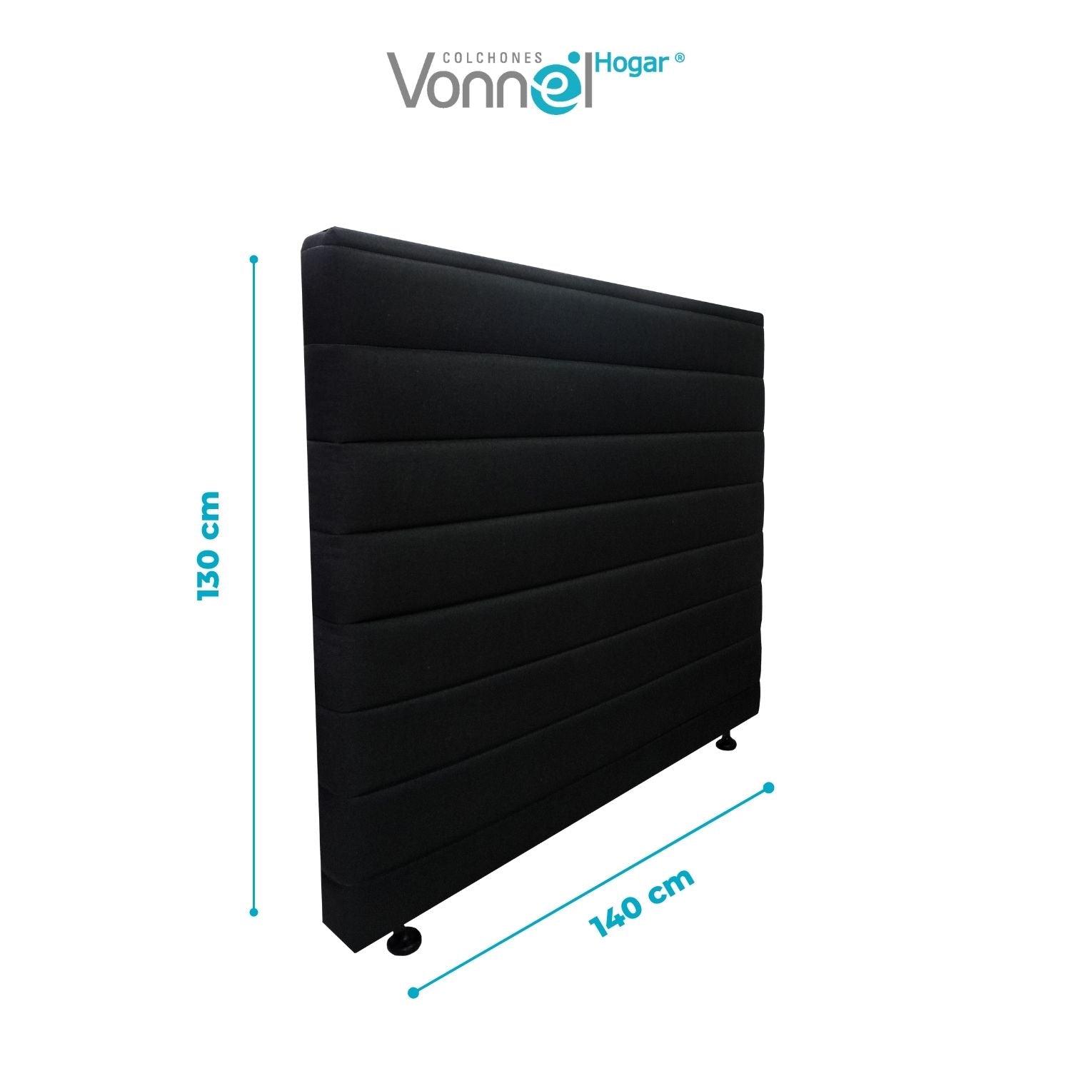 Espaldar Frontera 140x130, Negro