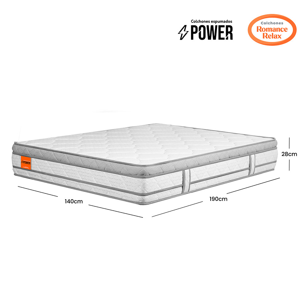 Colchón Power Clasico Firme 140X190X028, Doble