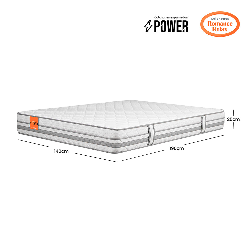 Colchón Power Clasico Medio 140X190X025, Doble