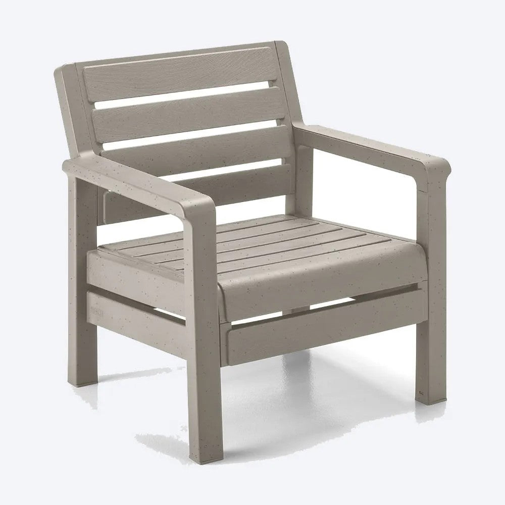 Combo Balcón (2 Sillones + Mesa de Centro) Gris Cemento Vm