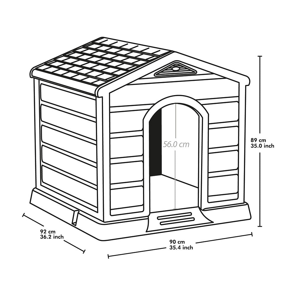 Casa para Perro Razas Medianas y Grandes Terracota