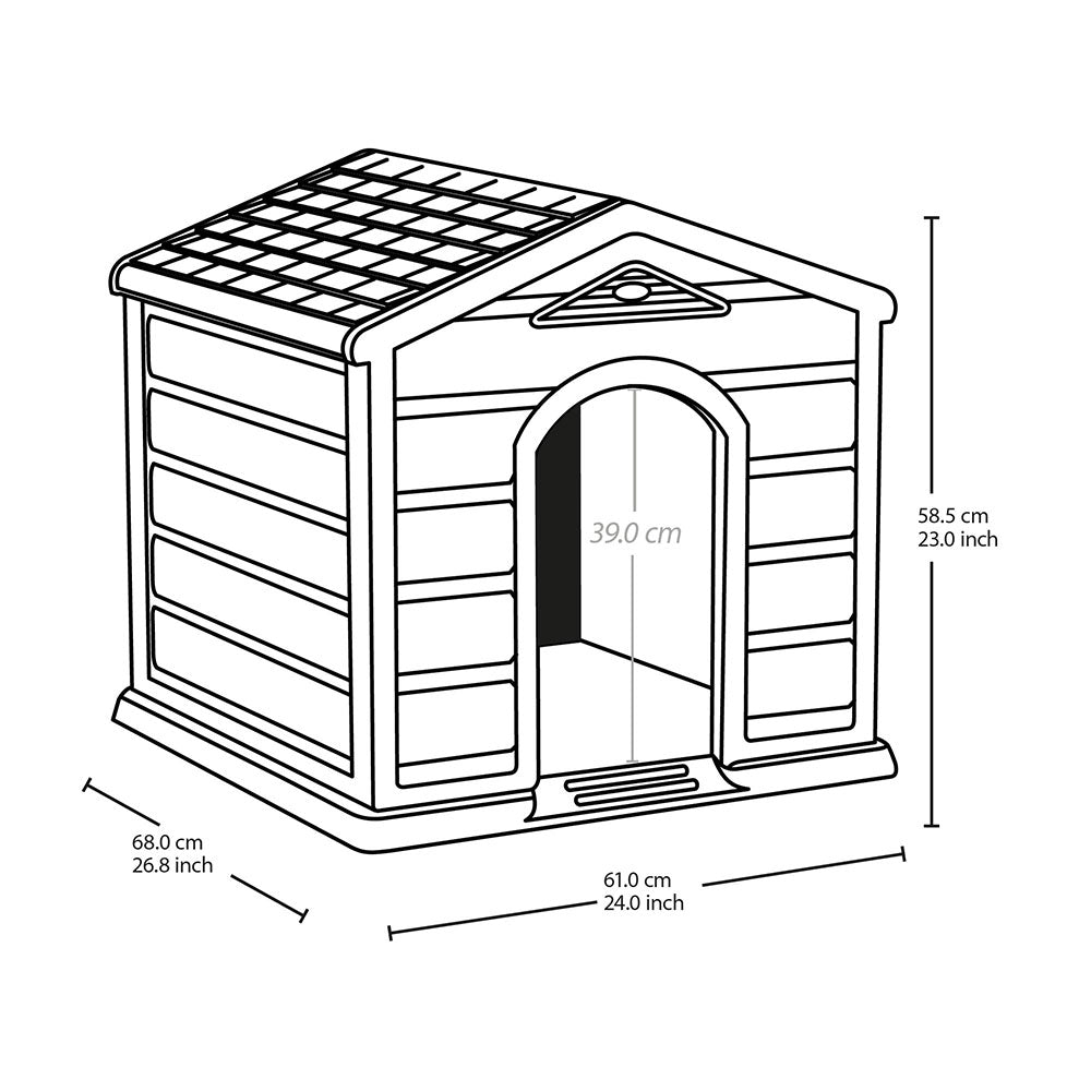 Casa para Perro Razas Pequeñas Terracota