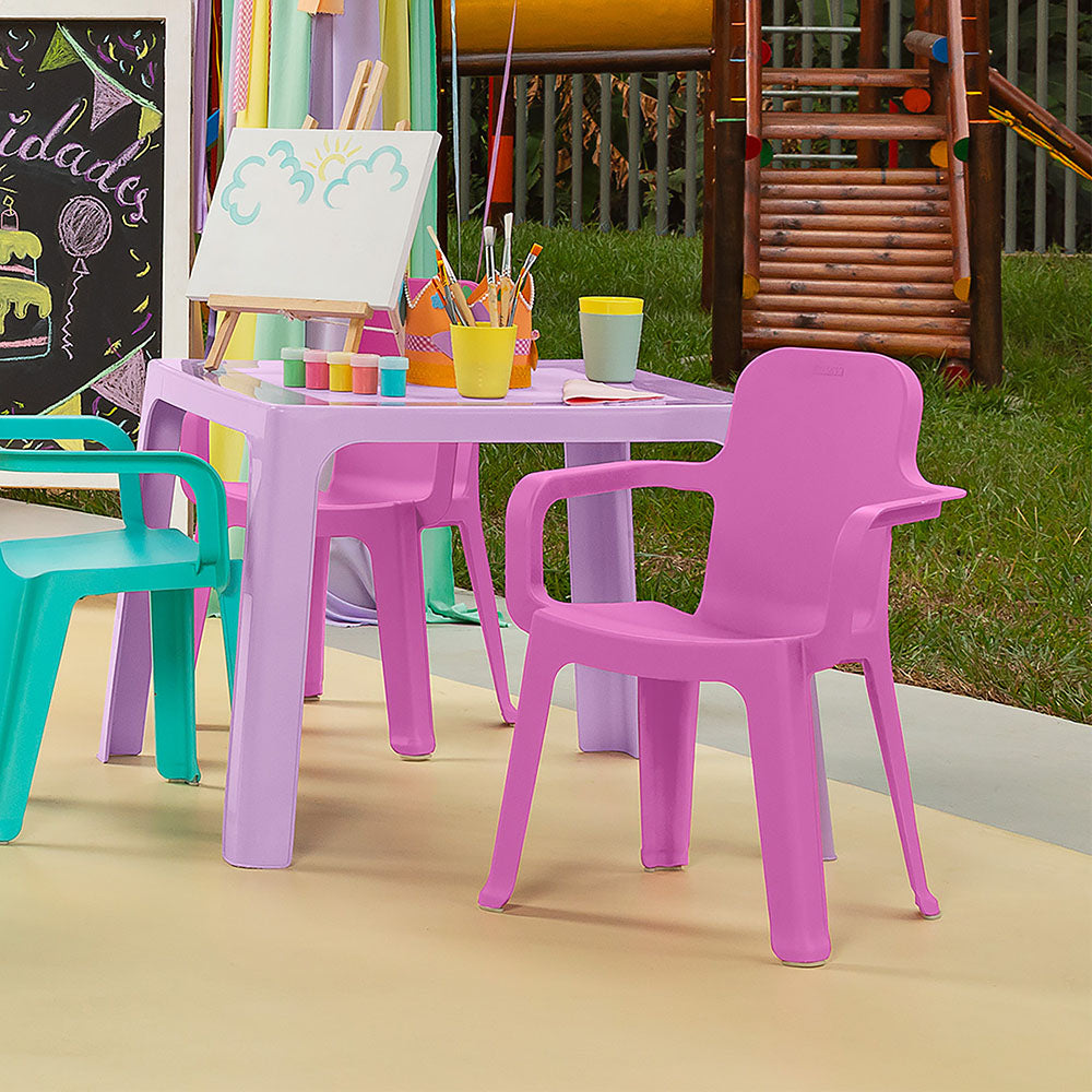 Silla Kinder Infantil, Rosado Fuerte