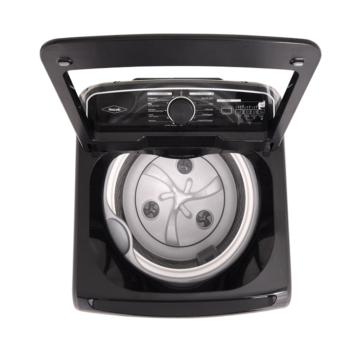 Lavadora Haceb Carga Superior 18 Kg Con Perilla, Negra