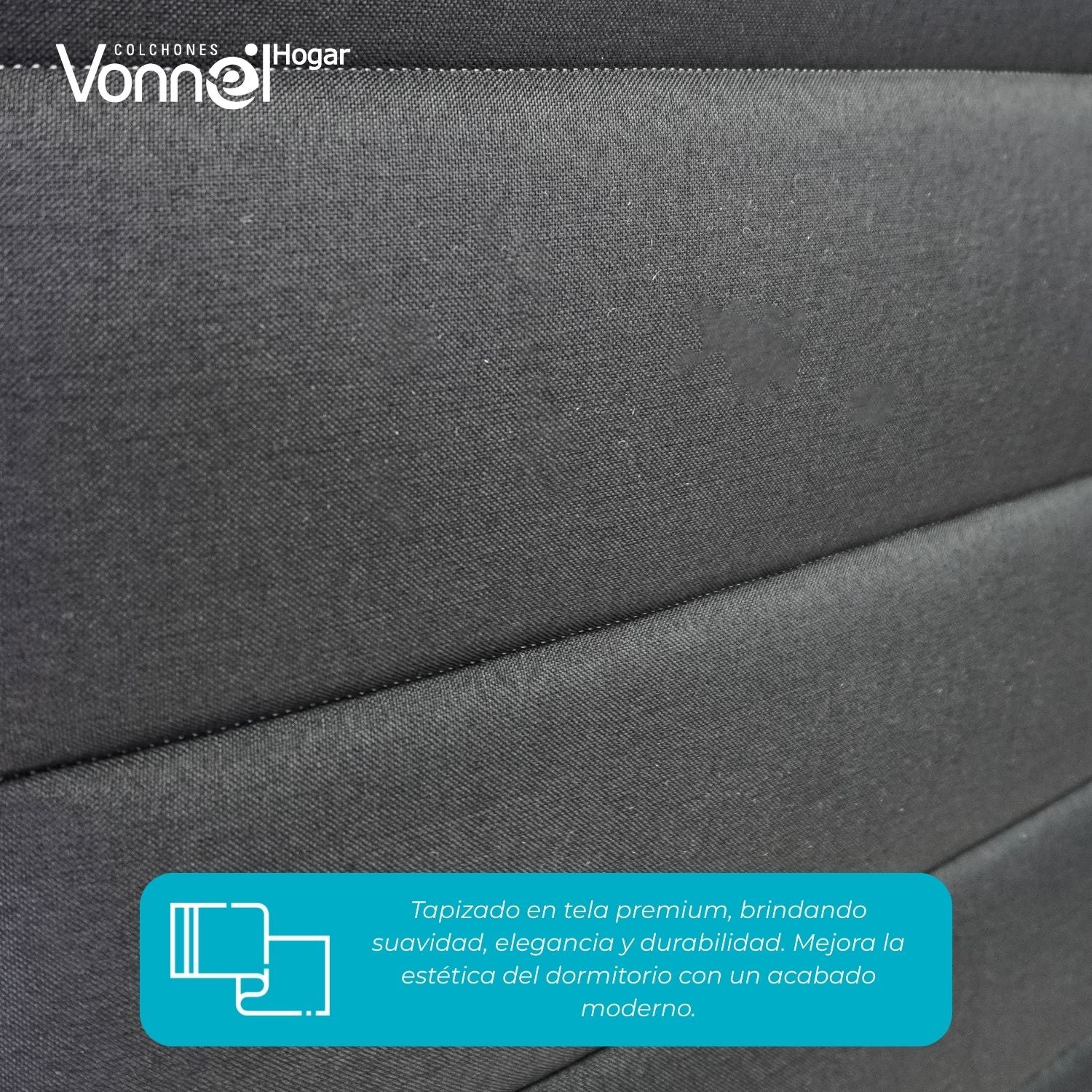 Espaldar Frontera 160x130, Negro