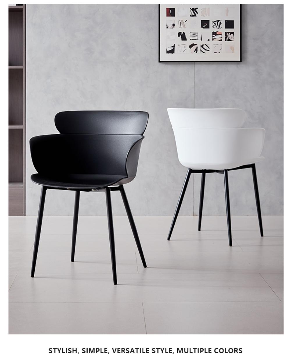 Set de 2 Sillas Miami con Brazos, Color Negro, con Espaldar y Diseño Moderno