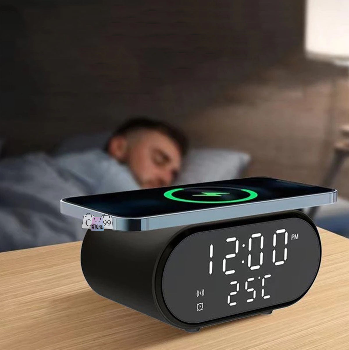 Reloj Despertador Cargador Inalámbrico