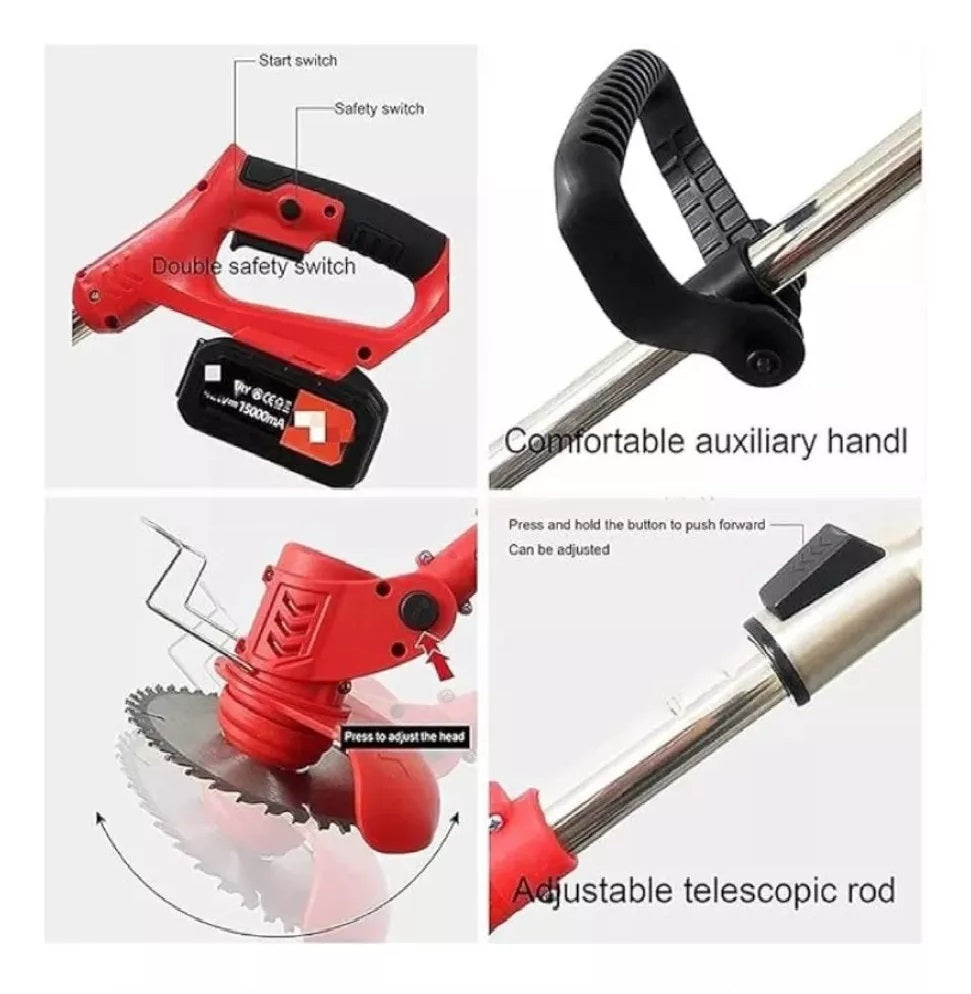 Guadaña Inalambrica Cesped 2bateria 48v