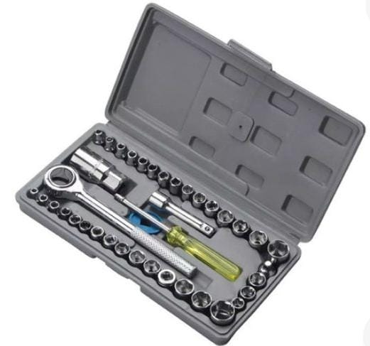Taladro Am + Caja De Herramientas