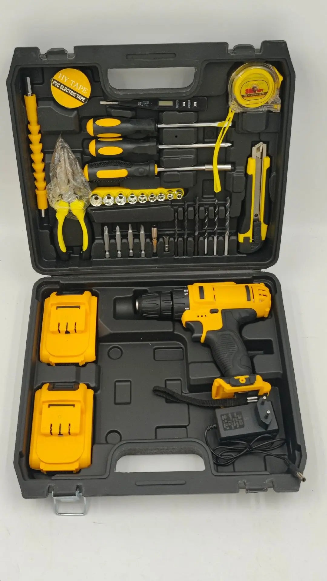 Set Taladro Elect + Herramientas He-016
